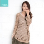 Dream Star - Loose-Knit Scoop Neck Top