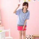 Maymaylu Dreams - Set: Hooded Scoop Neck Tee + Striped Tank Top