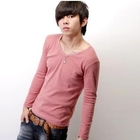 SeventyAge - Long Sleeve V-Neck Top