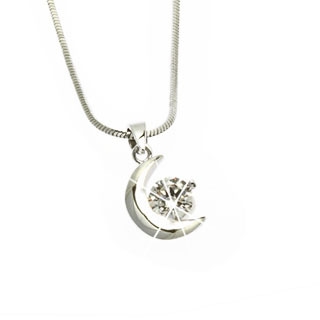 Half Moon Crystal Pendant