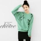 lovemark - Brushed Fleece Printed Pullover
