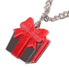 Sweet & Co. - Sweet Red Glitter Present Chain Silver Necklace
