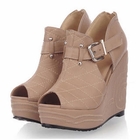 Smoothie - Peep-Toe Quilted Wedges
