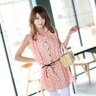 Tokyo Fashion - Polka Dot Sleeveless Shirt with Cord