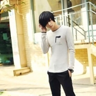 HOTBOOM - Pocket Detail Long Sleeve T-Shirt
