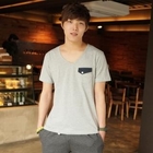 Groove9 - V-Neck Pocket-Accent T-Shirt