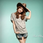 Kiwi Shop - Cutout-Accent Studded Top