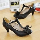 Smoothie - Bow-Accent T-Strap Pumps