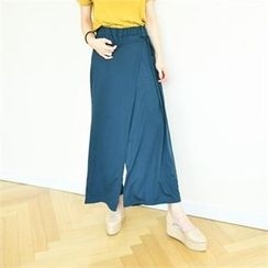 GLAM12 - Elastic-Waist Wide-Leg Pants GLAM12 - Elastic-Waist Wide-Leg Pants