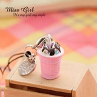 Miss Girl - Rhinestone Ice Cream Mobile Strap