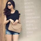 PUFFY - Cut Away-Shoulder Chiffon Top