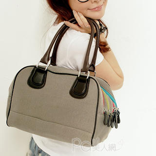 Multi-Zip Canvas Bowler Bag Multi-Zip Canvas Bowler Bag