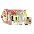 Clinique - Travel Set: MU Remover + DDML + Eye Shadow Duo and Blusher + Lipgloss and Lipstick + Mascara + Bag