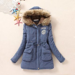 Fairyland - Faux Fur Trim Hooded Parka Fairyland - Faux Fur Trim Hooded Parka