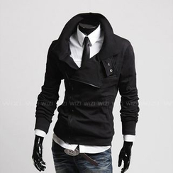WIZIKOREA - Side Zip Tab Collar Jacket WIZIKOREA - Side Zip Tab Collar Jacket