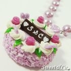 Sweet & Co. - S&C Sweet Purple Rose Cake Color Pearl Necklace
