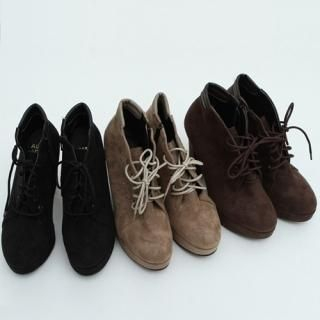 Faux-Suede Ankle Boots Faux-Suede Ankle Boots