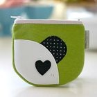 hair．mo -  Panda Appliqué  Coin  Purse