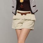 MARLOCA - Belted Ruffle Shorts