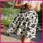 45SEVEN - Elastic-Waist Floral Patterned Pleated Skirt