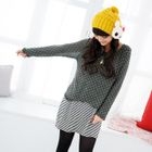 59 Seconds - Inset Pattern Top Stripe Dress