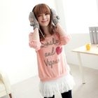 Tokyo Fashion - 3/4-Sleeve Printed Raglan Top