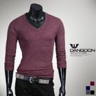 DANGOON - V-Neck Long-Sleeve T-Shirt
