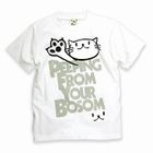SCOPY - [Unisex] Print Crewneck T-Shirt - Peeping Cat