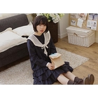 Sechuna - Button-Front Pleated Hem Dress