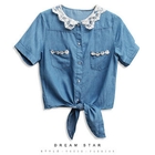 Dream Star - Laced-Trim Denim Shirt