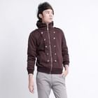 INTHING - Button-Accent Hooded Zip-up Parka