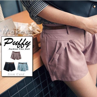 Bow-Pocket Shorts With Belt