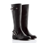 Moonbasa - Genuine Leather Buckled Tall Boots