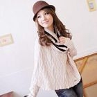 Wonderland - Cable Knit Cape Top + Scarf