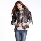 O.SA - Drawstring Shirred Zip Jacket