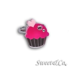 Sweet & Co. - Mini Fuchsia Cupcake Crystal Silver Ring