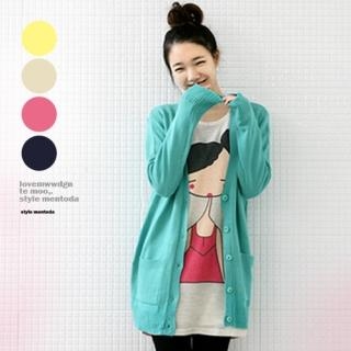 V-Neck Wool Blend Cardigan V-Neck Wool Blend Cardigan