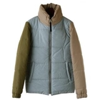 TOKIO - Color-Block Funnel-Neck Padded Zip Jacket