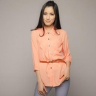 Ringnor - 3/4-Sleeve Ruffled Shirt