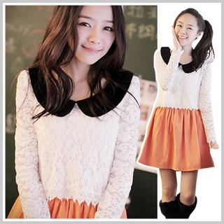 Set: Cropped Lace Top + Tank Dress