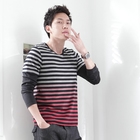 NanNom - Dip Dye Stripe Crewneck T-Shirt 