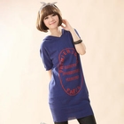 CatWorld - Short-Sleeve Hooded Knit Dress