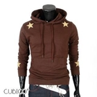 CUBICO - Star Embroidered-Accent Hooded Pullover