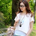 prischu essentials - 'Kiss' & Cat Print T-Shirt