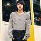 ABOKI - Color-Block Wool Knit Top