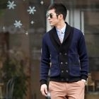 VINTAGE BROTHERS - Shawl Collar Double-Breasted Cardigan