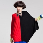 Othermix - Two-Tone Batwing-Sleeve Top