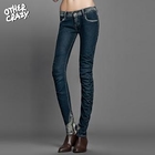 Othermix - Ruched-Side Washed Jeans
