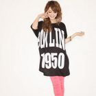 Kiwi Shop - Dolman-Sleeve Printed T-Shirt Dress