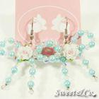 Sweet & Co. - Sweetie Blue Rose Swarovski Crystal Earrings